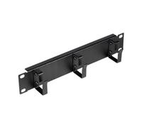 Equip 10 Inch Cable Grommet with Ring Insert, 1U Black
