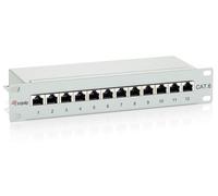Equip 12-Port Cat.6 Shielded Patch Panel. Light Grey