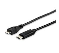 Equip 12888407 USB Cable 1 m Micro-USB B USB C 2.0 Male connector/Male connector, Black
