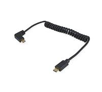 Equip 128889 USB 2.0 C to C 90° Angled Spiral Cable Male/Male 1.0 m