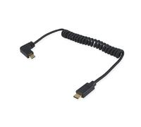 Equip 128889 USB 2.0 C to C 90° Angled Spiral Cable Male/Male 1.0 m