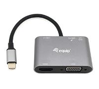 Equip 133483 USB-C Multifunction Adapter 5-in-1 USB-C to HDMI/VGA/USB 3.0/AUX/USB-C PD Multiport Adapter