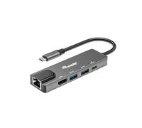 Equip 5 In 1 4k Usb-c To Hdmi/usb-a Adapter Silver