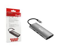 Equip 133490 USB-C 9-in-1 Multifunction Adapter, HDMI 4K/60Hz, Gigabit LAN, USB