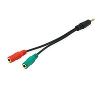 Equip 147943 Audio Cable 1.5 m 2 x 3.5 mm 3.5 mm/Headset Split Cable / 0.15 m Y-Cable/Black