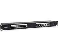 Equip 16-Port Cat.6 Shielded Patch Panel. Black