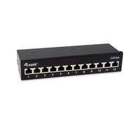 Equip 326622 12-Port Cat.6A Shielded Desktop Patch Panel, Black