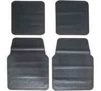 Equip 4 Pieces Utility Heavy Duty Rubber Car Floor Mat Set All Weather - Grey