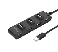 Equip 128957 USB 2.0 Interface Hub 480 Mbit/S, Black