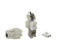 Equip 767222 Keystone Jack Shielded/Cat.6A / Tool-Free/Set of 8 / Silver