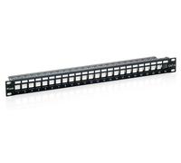 Equip 24-Port Keystone Cat.6 Shielded Patch Panel, Black