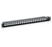 Equip 24-Port Keystone Cat.6 Shielded Patch Panel, Black