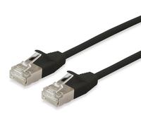 Equip Cat.6A F/FTP Slim Patch Cable. 1m. Black