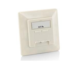 Equip Cat.6A German Modular Faceplate - socket-outlets