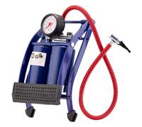 Equip Double Barrel Foot Pump With Gauge & Adapters