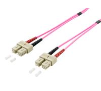 Equip Fiber optic cable SC->SC 50/125mμ 5.00m Multimode Duplex Violet Polybag 5,