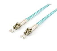 Equip Fiber Optic Patch Cable LC->LC 50/125mμ 5.00m Multimode Duplex Turquoise Polybag
