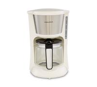Morphy Richards Equip Filter Coffee Machine, Pour Over Technology, 10 Cup Capacity, Fast Brew, Anti Drip, Easy Clean Reusable Filter, Keep Warm, Aroma Blender, Cream and Stainless Steel,162504