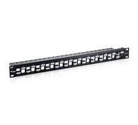 Equip Patch Panel 24 Port RJ45 Cat6a 19 Inch 1U Shielded Black