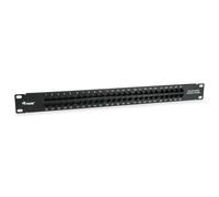equip PatchPanel 50-port Cat.3 ISDN/TK LSA+ (1HE) black 50 ports Black