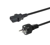 Equip Power Cable Black 1.8 M Cee7/7 Iec C13, W129157667 (Cee7/7 Iec C13)