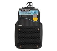 Equip Premium Multi-Functional Carpet & Rubber Car Mats (4 Piece Set) Black