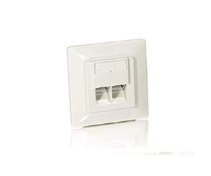 Equip RAL1013 Universal C5e Box 8/8 Pearl White with Flush-Mounted Frame