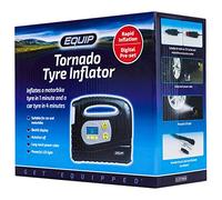Equip Rapid Digital Tyre Inflator 12V Air Compressor Tyre Pump with LED Light & Valve Adaptors - ETI005