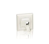 Equip RJ45 Frame Set 2 x RJ45 Flush-Mounted Pearl White Polybag