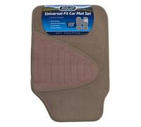 Equip Universal Fit Carpet Car Mats - Beige (4 Piece Set) Beige