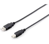 Equip USB 2.0 cable A-plug/B-plug black 1,0m