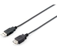 Equip USB 2.0 Verlaengerung A->A 3m S/B schwarz Schwarz 3,00 Meter