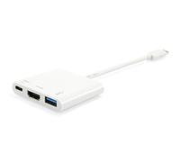 Equip USB Type C to HDMI Female/USB A Female/PD Adapter