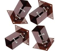 Equip247uk Heavy Duty Steel Bolt Down Fence Post Holder/Support Base, 75mm x 75mm x 150mm (pack of 4)