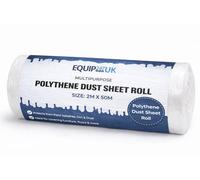 Equip247uk POLYTHENE DUST Sheet Waterproof Protects Against Paint Spills, Dirt & DUST (2, 2M X 50M)