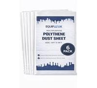 Equip247uk POLYTHENE DUST Sheet Waterproof Protects Against Paint Spills, Dirt & DUST (6 x 3.6M x 2.7M 12ft x 9ft)