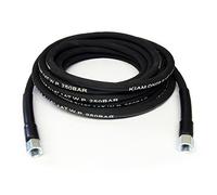 Equip2clean 5/16" Heavy Duty High Pressure Rubber Hose for Pressure Washers with 3/8" Female Screw Thread | 20 Metres | 250 Bar/3625 PSI Max Pressure | Rubber Sleeved Design | Hot Water Compatible