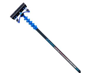 Equip2clean Aquaspray Venom Hybrid Waterfed Window Cleaning Pole | 70% Carbon / 30% Fiberglass | 25ft | Anti-Spin Clamp Technology | 5-Section Telescopic | Professional Window Cleaning Equipment