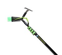 Equip2clean Aquaspray Window Cleaner 20ft Telescopic Window Cleaning Pole | Water Fed Extendable Aluminium Pole with 30cm Brush Head & Squeegee | Window Cleaner Tool for High Windows Solar Panels