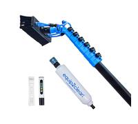 Equip2clean Aquaspray Window Cleaning Pole 30ft | Water Fed Telescopic Cleaner with Inline DI Filter & TDS Meter | Extendable Equipment for High Reach Windows, Solar Panels & Exterior Surfaces