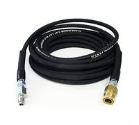 Equip2clean Heavy Duty 1/4" Pressure Washer Hose with 3/8" Male & Female Quick Release Coupling | 15 Metres | 220 Bar / 3190 PSI Max Pressure | Rubber Sleeved Reinforced Braided Hose