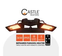 Equip2clean Infrared 3KW Triple Parasol Heater