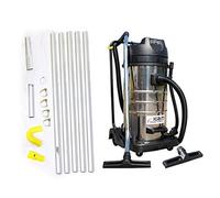 Equip2clean KV100-3 Insdustrial Vacuum Cleaner with 40ft Aluminium Gutter Pole Kit | 3600W Triple Motor | Side Entry Inlet | For Wet & Dry Gutter Cleaning | Professional Corded Vacuum Cleaner