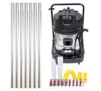 Equip2clean KV60-3 Industrial Vacuum Cleaner with 28ft Aluminium Gutter Pole Kit | 3600W Triple Motor | Side Entry Inlet | For Wet & Dry Gutter Cleaning | Professional Corded Vacuum Cleaner