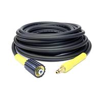 Equip2clean Pressure Washer Hose, Compatible for Karcher(K2-K7), M22 Screw Thread & Click Type Quick Connector, 180 Bar, Flexible & Durable Brass Connectors for High Pressure Washers, 5m