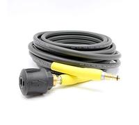 Equip2clean Pressure Washer Hose Extension with Click Bayonet Male & Female Connectors for Karcher K2-K7 | High-Pressure, Durable, Flexible, Hot Water Rated, Replacement Hose | 15 Metres