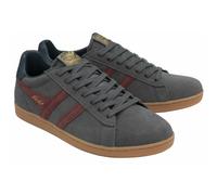 Equipe II Suede Trainers Dark Grey/Burgundy