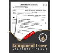 Equipment Lease Agreement Forms: Rental Contract Logbook for Construction, Contractors, & Machinery Between Lessor & Lessee | Record Tool Details, ... Deposits & Signatures | 120 Two-Sided Pages