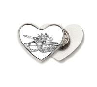 Equipment Technology Art Deco Fashion Heart Metal Pin Brooch Clip Love