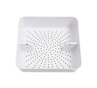 EquipmentBlvd Floor Sink Drain Strainer ABS Plastic Drop-in Basket 8-1/2" x 8-1/2" x 2-1/4" - Perfect for Restaurant, Bar, Buffet (1)